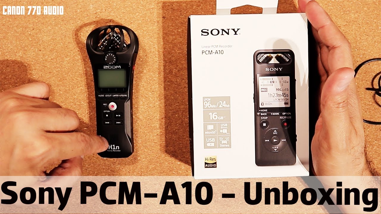 Sony PCM A Unboxing   External Audio Recorder for YouTube Videos   Review  and Comparison 😃