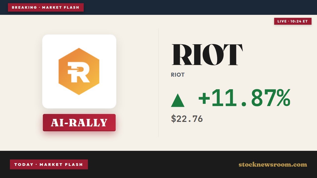 Riot Platforms Nuclear Partnership +11.2% Surge on 4 GW AI Bet