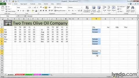 Entering data or formulas in non-adjacent cells simultaneou Excel training video