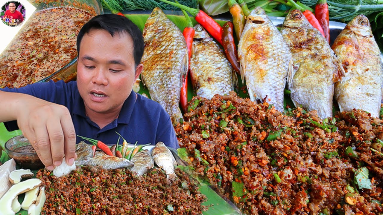 ปิ้งปลาโขง ก้อยปลาใส่มดแดง แกล้มผักกระโดนน้ำ แจ่วเพี้ยปลาขมอ่ำหล่ำแซ่บๆ สุดยอดคัก