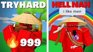 The *NEW RAINBOW LUCKY BLOCKS* Made Me This.. (Roblox Bedwars)