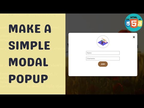 Build Custom Popup Window with Javascript | Exit Popup Modal with HTML, CSS & Javascript