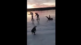 Ice Skating Was Fun Until This Poor Woman Slipped