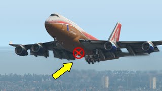 B747 Pilot Almost Has Heart Attack After Landing Gears Not Working | X-Plane 11
