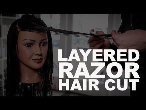 Long Layered Haircut Tutorial With A Razor Youtube
