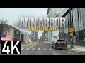 Road Tour Of Ann Arbor Michigan In 4K Downtown Ann Arbor MI 