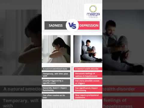 Depression vs Sadness Difference Depression Treatment Bangalore by Maarga Mind Care