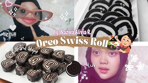 How to Make Fantastic Oreo Swiss Roll🤍🤍‼️‼️💥💥(Procedure text English Leason 9F)