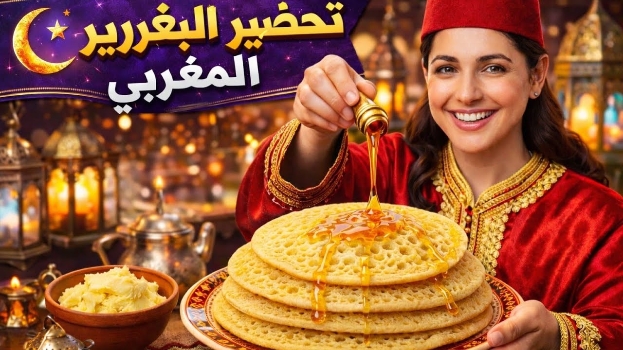 1️⃣ بغرير رمضان ناجح 💯 💯 🥞 | خفيف ومثقّب من أول مرة