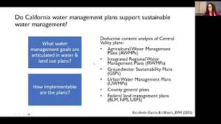 Water UCI Colloquium Series Speaking of Water: Nicola Ulibarri 5/27/25