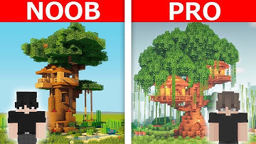 Minecraft NOOB vs PRO: SECURITY TREE HOUSE BUILD CHALLENGE
