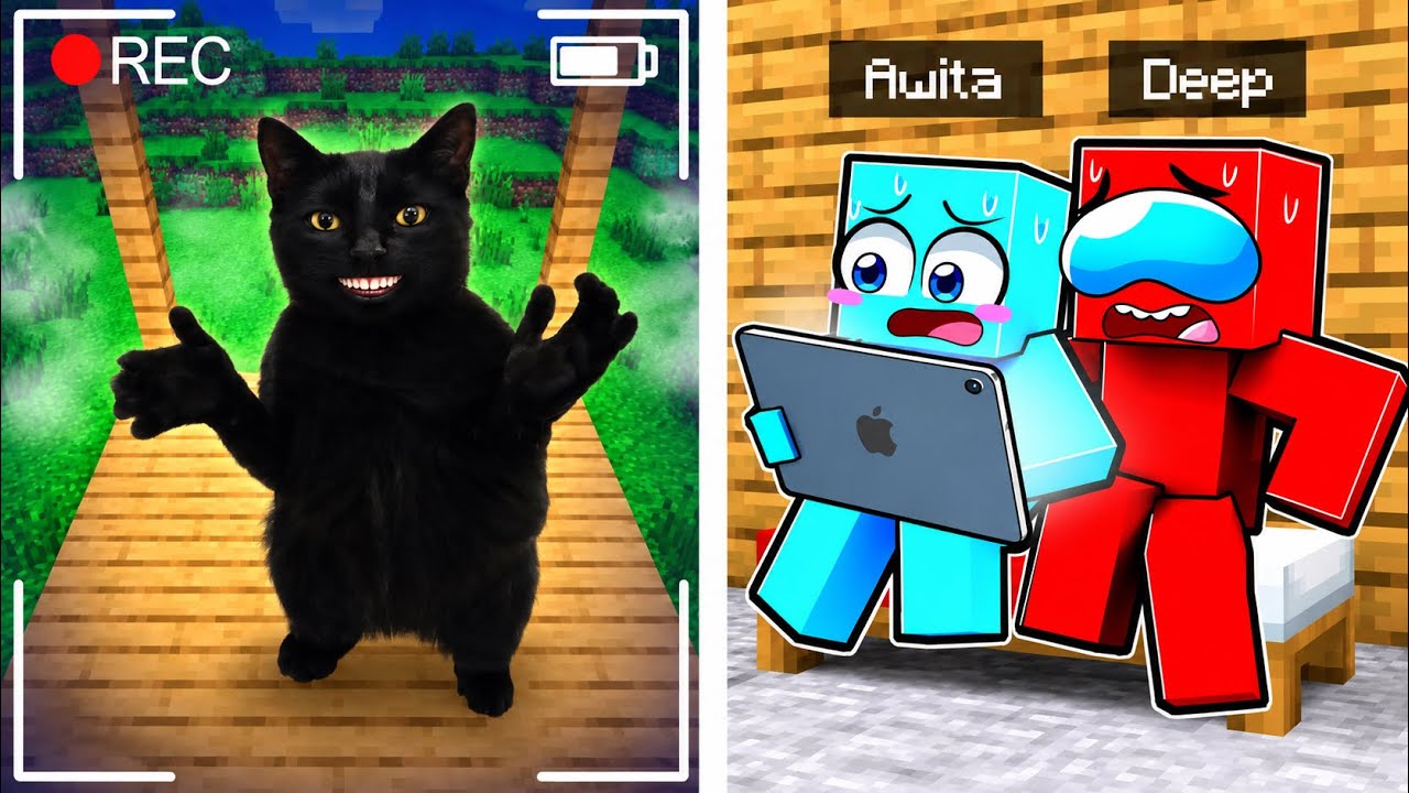 Grabamos un GATO APLAUDIENDO Terrorífico con CÁMARA OCULTA en Minecraft…