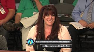 November 5, 2018 Cabarrus County Commissioners Work Session