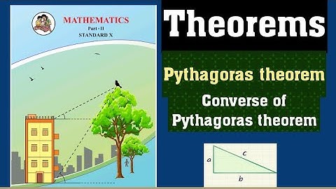 Pythagoras Theorem - Converse of Pythagoras Theorem | Class 10th Maharashtra Board New Syllabus