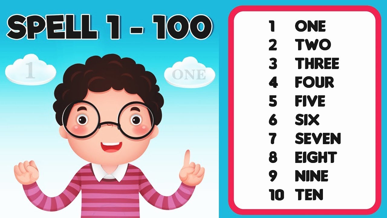 Learn Numbers with Spelling 1 to 100 | 1 to 100 SPELLING for Toddlers ...