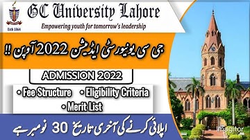 GC University Lahore Admission 2022 | Undergraduate Admission 2022 in GCUL :: Complete Information