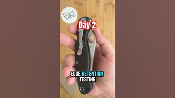 Day 2️⃣: Edge Retention Testing - Spyderco Military 2 S90V #triedandtrueedc #testing #shorts