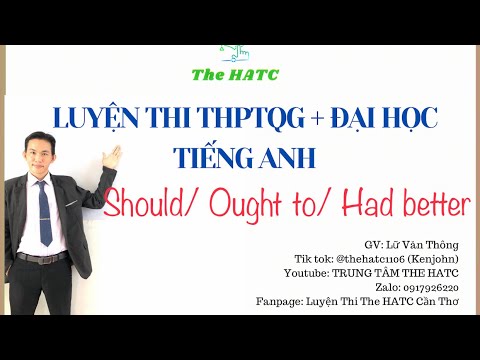Video Should, Ought to or Had better ( Phân biệt sự giống và... - youtube