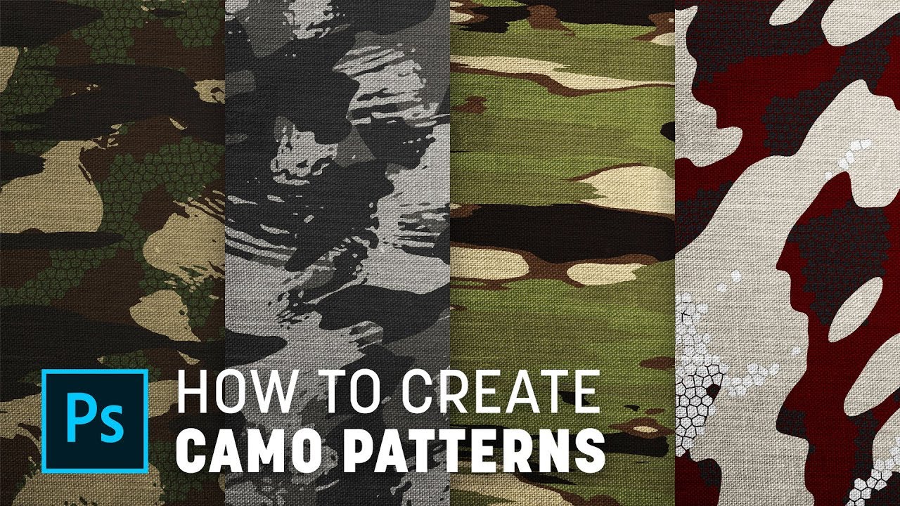 How To Create Custom Camouflage Patterns in Photoshop - YouTube