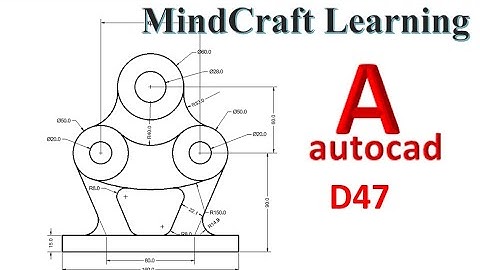 AutoCAD 2D Mechanical Drawing Practice Exercise D47 |for  Beginner #autocad #automobile #design 