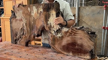 Beyond Decay: Unique Garden Furniture With Mosaic Technique From Rotten Wood Panel