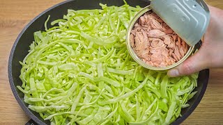 คุณมีกะหล่ำปลีและทูน่ากระป๋องที่บ้านไหม? สูตรกะหล่ำปลีที่ง่ายและอร่อย Cabbage Recipe