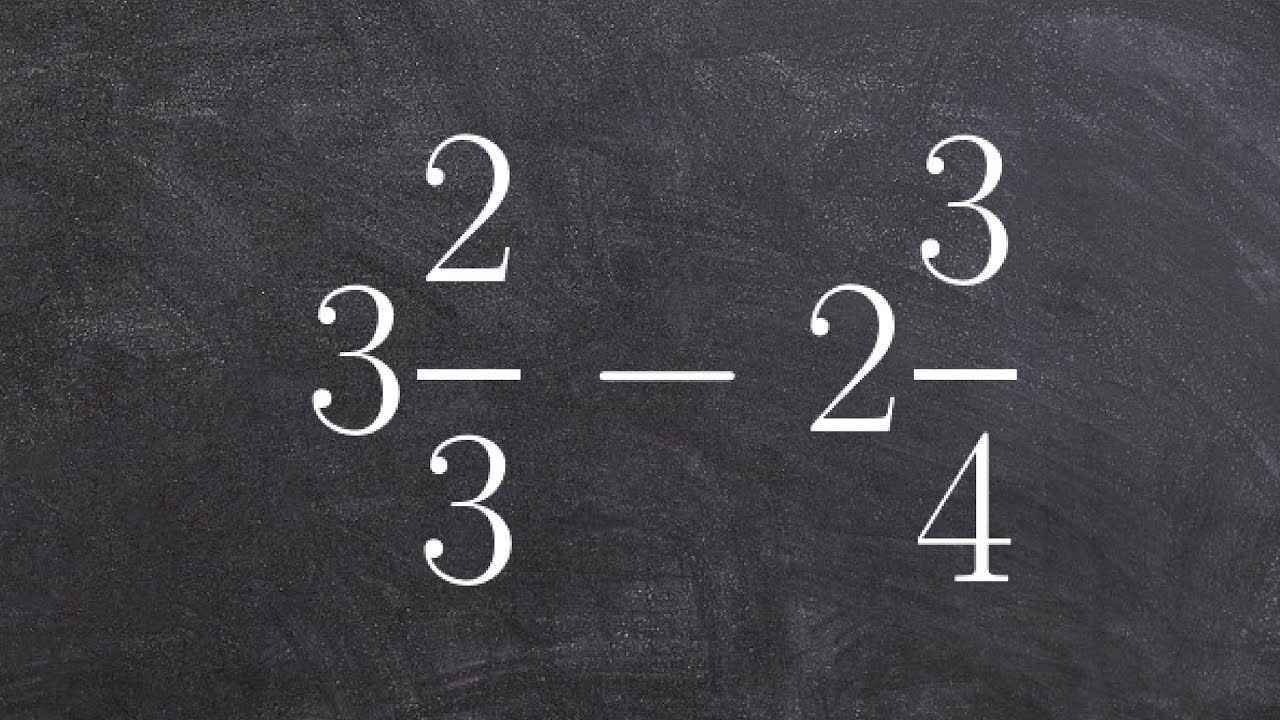 Negative Mixed Numbers