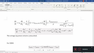 Turbulence Modelling 67 - k Omega SST DDES and IDDES Model Introduction and Blending Functions