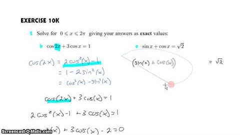 IB SL Math Topic 3 5 1 1 Solving Trigonometric Equations Part 2