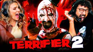 It Doesn't Stop...TERRIFIER 2 (2022) MOVIE REACTION!! FIRST TIME WATCHING! Art The Clown