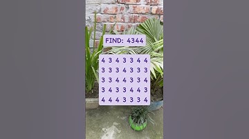 Observation Visual Test: 5 Seconds For You To Spot 4344. Try Your Skills!  #search #puzzle #shorts