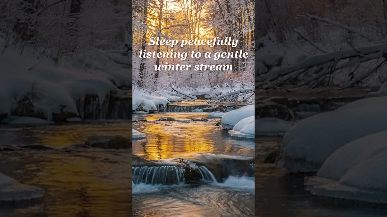 Gentle Winter Stream for Deep Sleep (12 hrs, No Ads)
