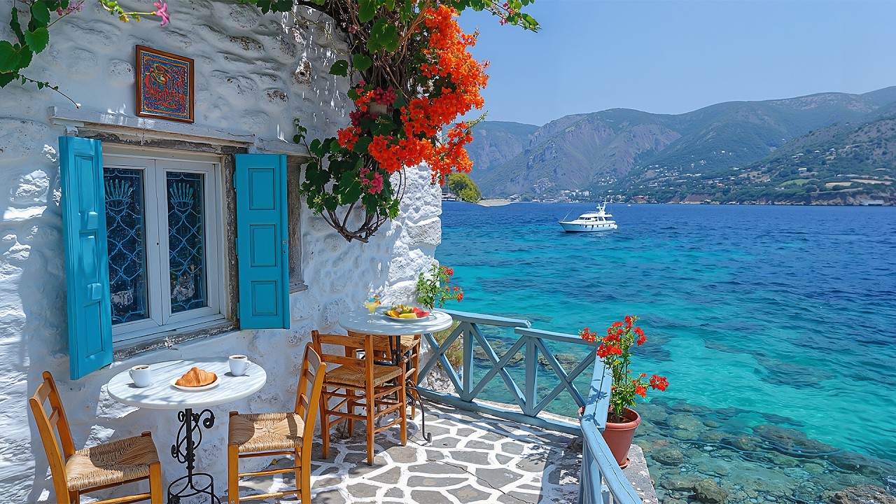 Happy Valentine Morning Bossa Nova at Seaside Cafe ~ Relaxing Jazz & Waves to Work, Study