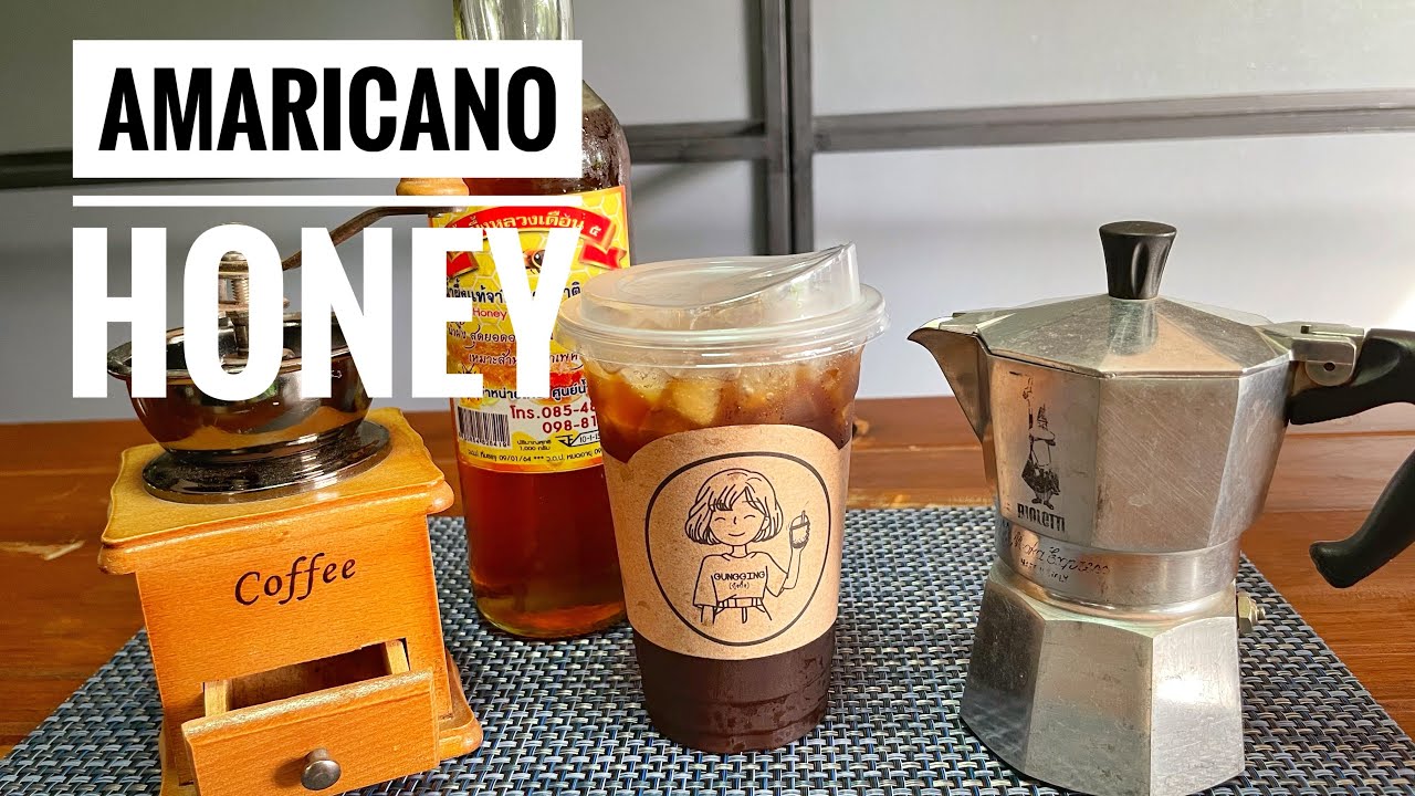 Americano Honey Moka Pot coffee (Thailand style) YouTube