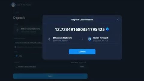 AXIE | Moving assets between ETHEREUM and RONIN