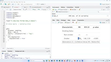 Risk Ratio or Relative Risk calculation in #RStudio