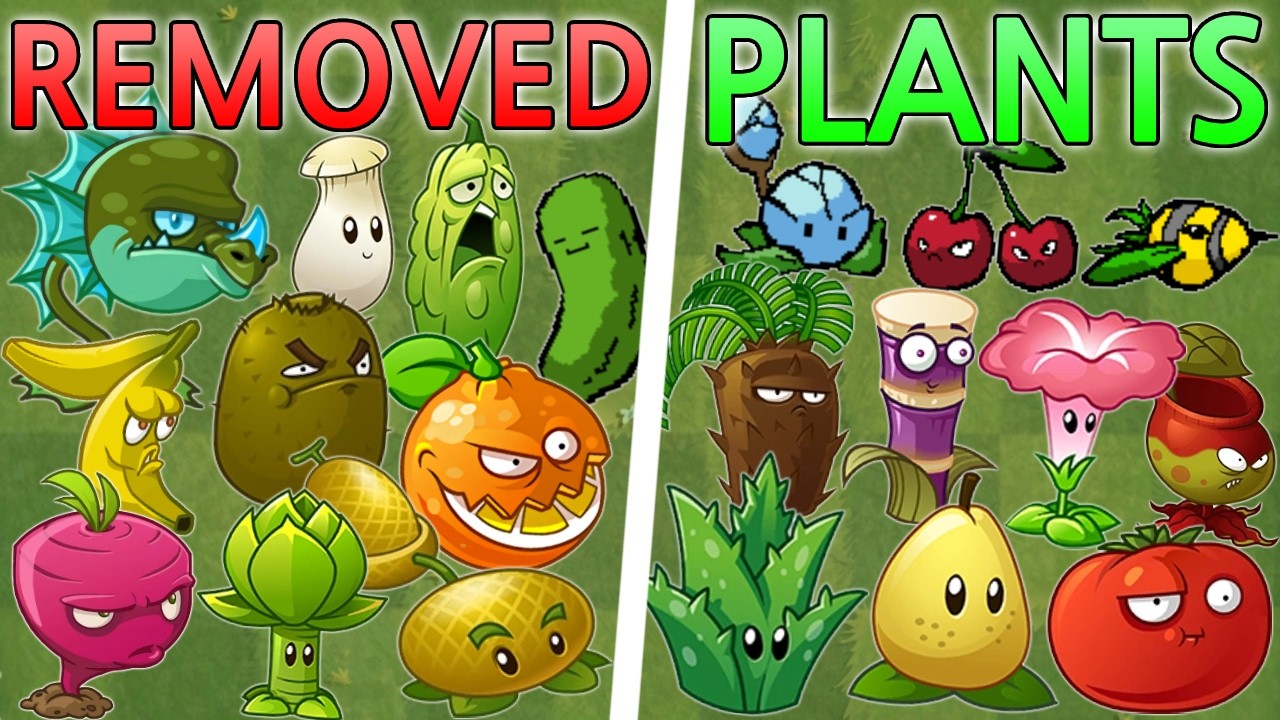 Removed Plants in Plants Vs Zombies - Removed Plants PvZ