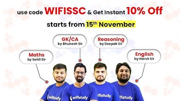 SSC CGL 2019 Complete Course | Use Referral Code "WIFISSC" & Get 10% Off | Join Now