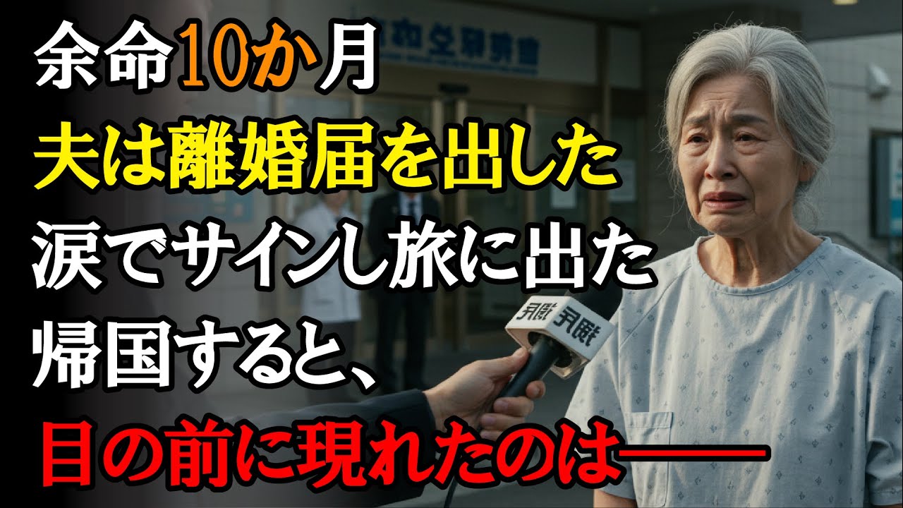 【本当にあった話】余命十か月と宣告された私。夫に伝えると彼は無言で離婚届を出してきた。涙を流しながらサインし私は最後の旅に出た→帰国した私の前に現れたのは…【感動する話】