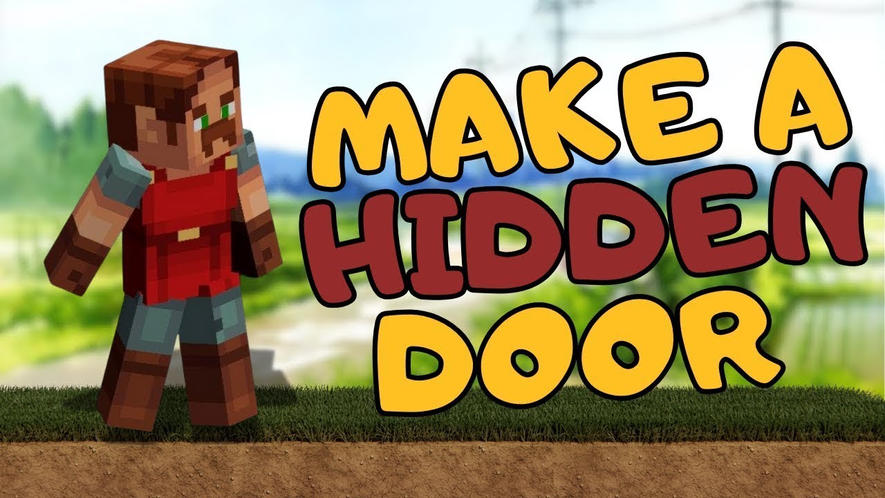 How to Make a Hidden Door in Minecraft Bedrock & Java | Minecraft ...