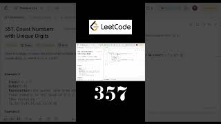 LeetCode : 357. Count Numbers with Unique Digits