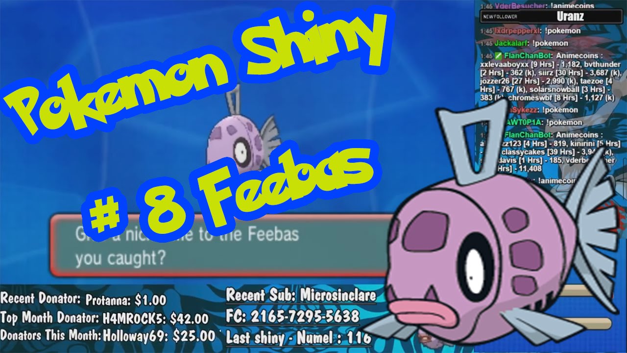 Live Shiny Feebas 116 ChainFish - Pokemon Omega Ruby & Alpha Sapphire ...