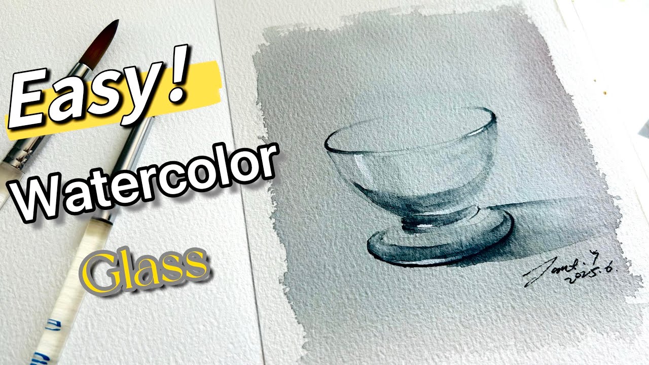 Painting Glass is SO EASY!!! (Watercolor Tutorial)