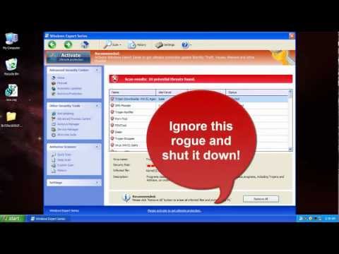 Windows Expert Series virus (rogue) removal
