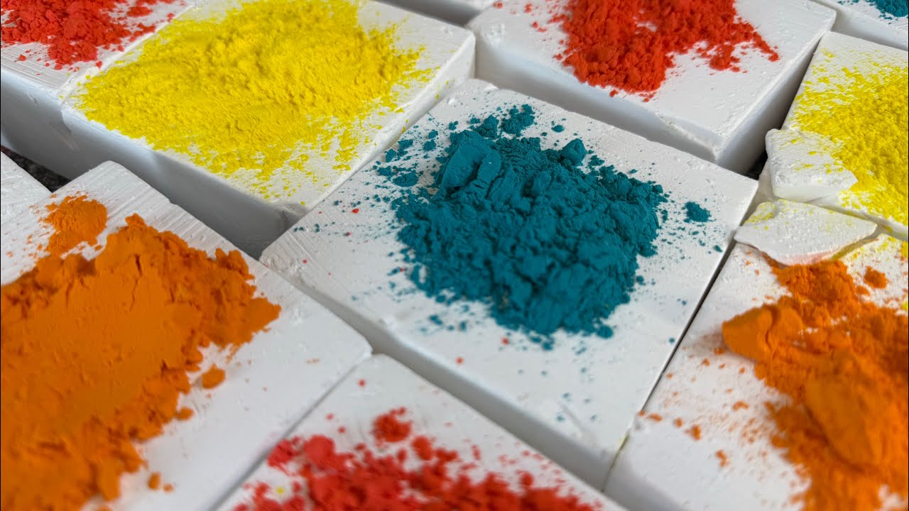 Holi Powder x LL Chalk = ASMR Goodness! - YouTube