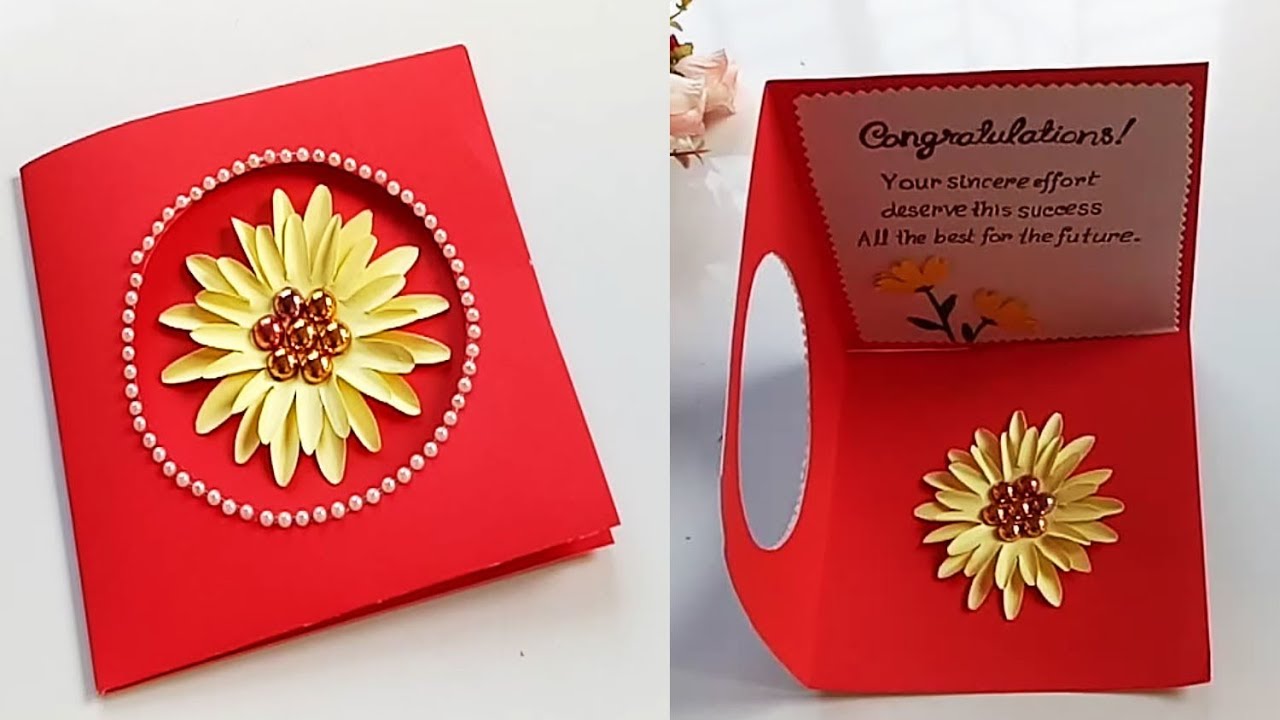 Greeting Card Making Ideas - congratulation card - YouTube