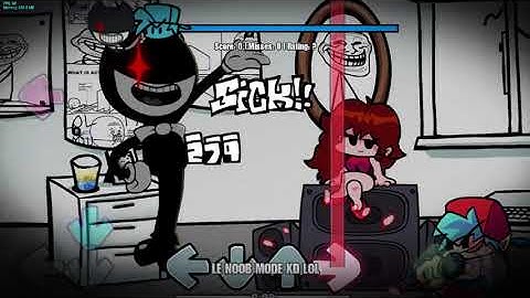 Friday Night Funkin physics Foretoken But Cartoon Bendy sings it