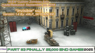 WAW Custom Zombies Solo▐ "Invisible" Map Part #3 Finally
