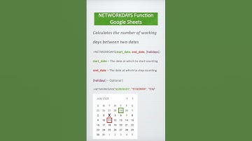 Use NETWORKDAYS.INTL to Count Workdays Between Two Dates  #googlesheets