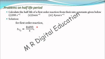 problem-1 on half life period (chemical kinetics part 50 for CBSE class 12 and JEE, IIT)